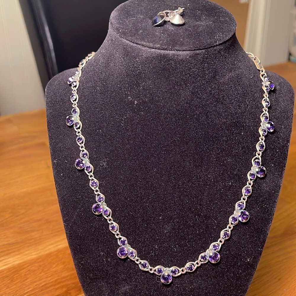 Sophisticated Silver and Purple Necklace Collection